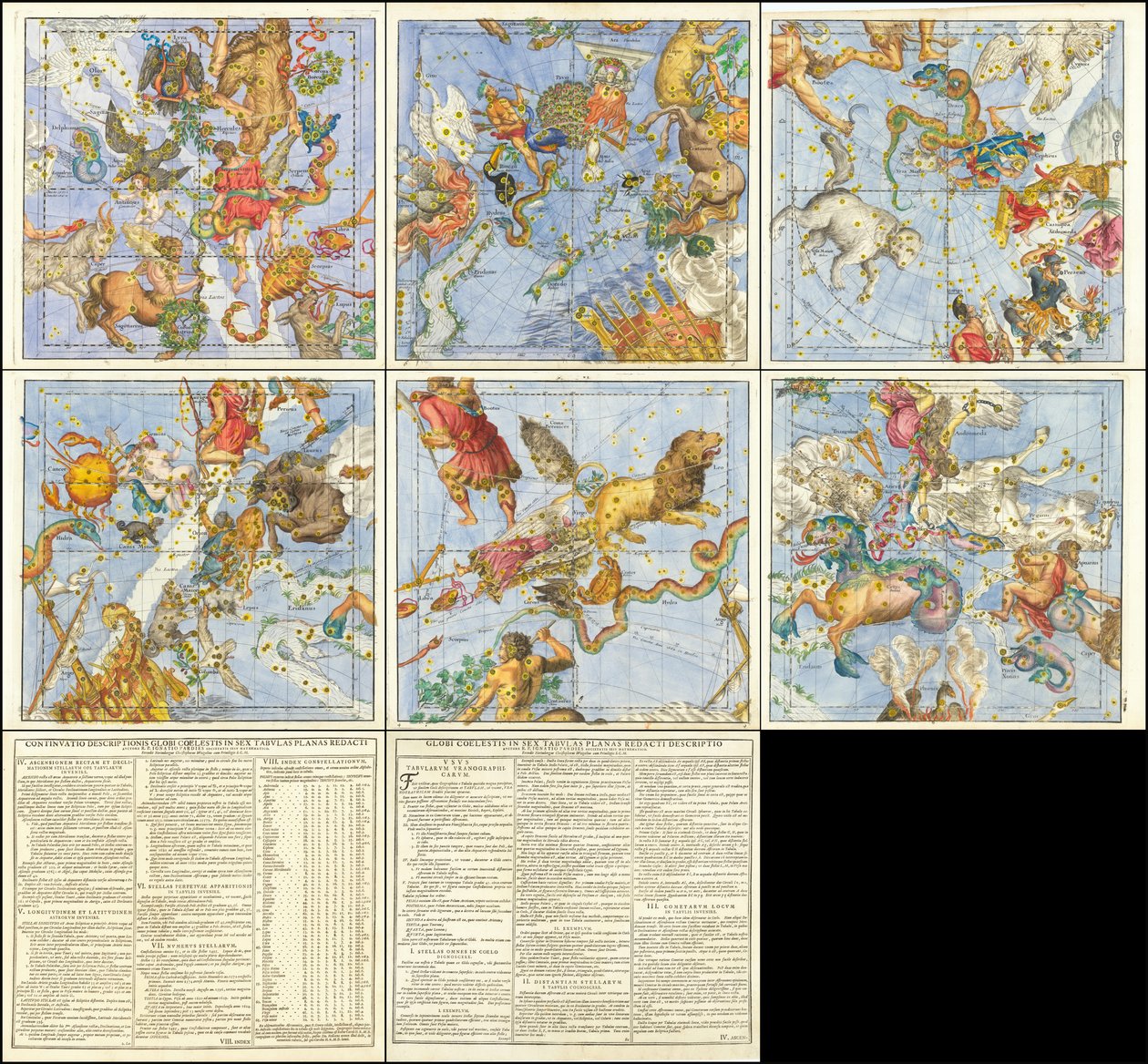 Beschreibung des Himmelsglobus in sechs flachen Tafeln von Christoph Weigel the Elder