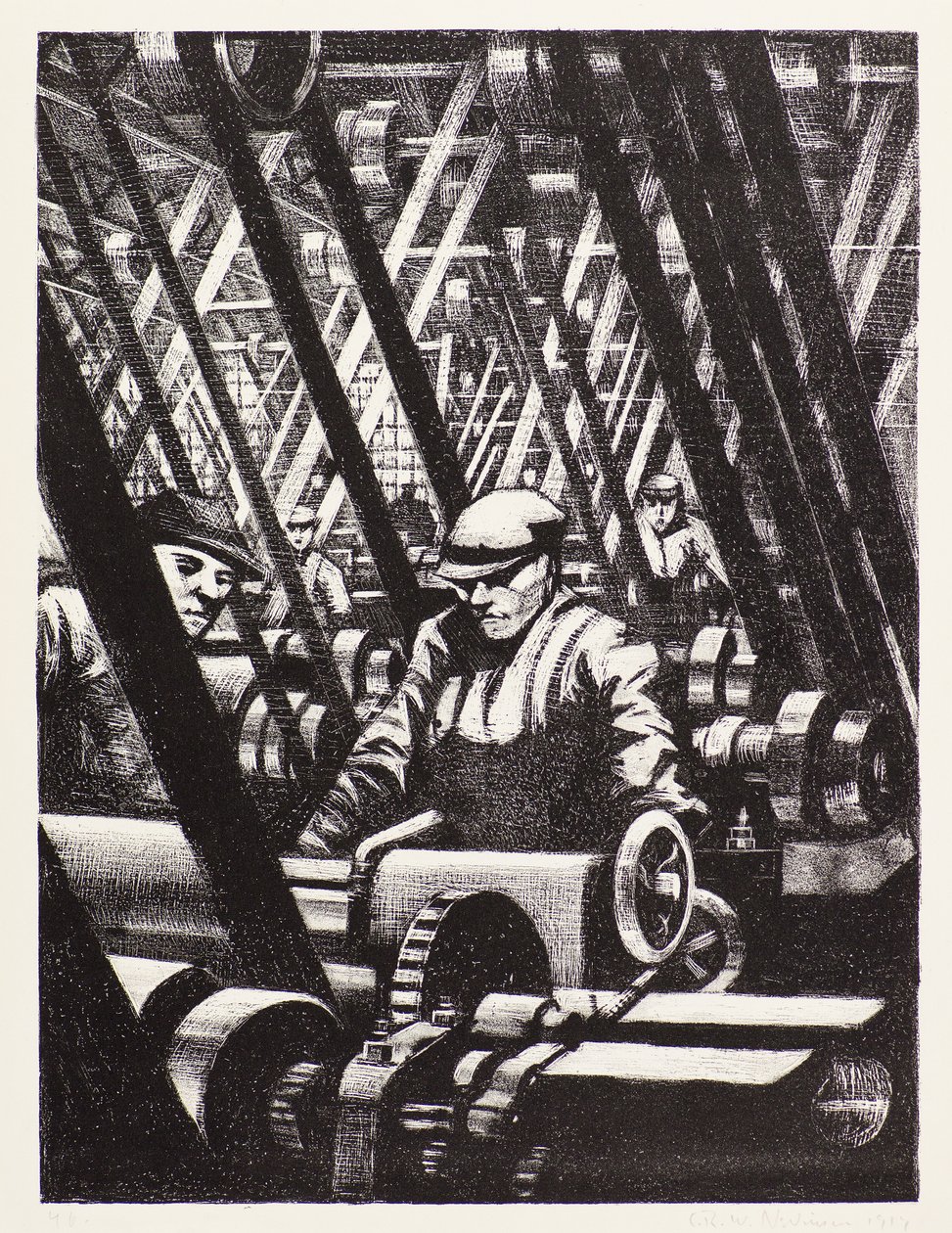 Die Herstellung der Maschine von Christopher Richard Wynne Nevinson