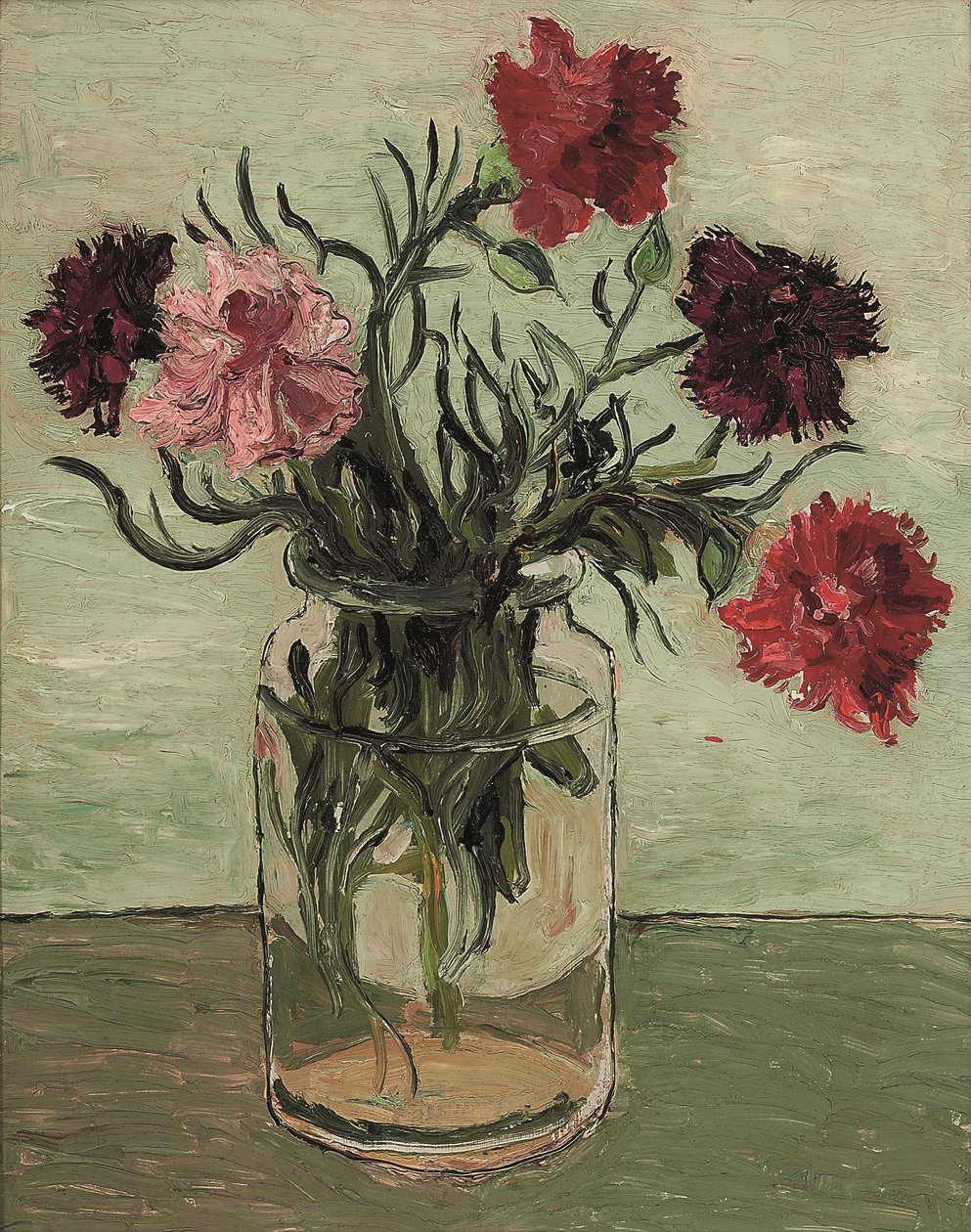 Nelken in einem Glasgefäß von Christopher Wood