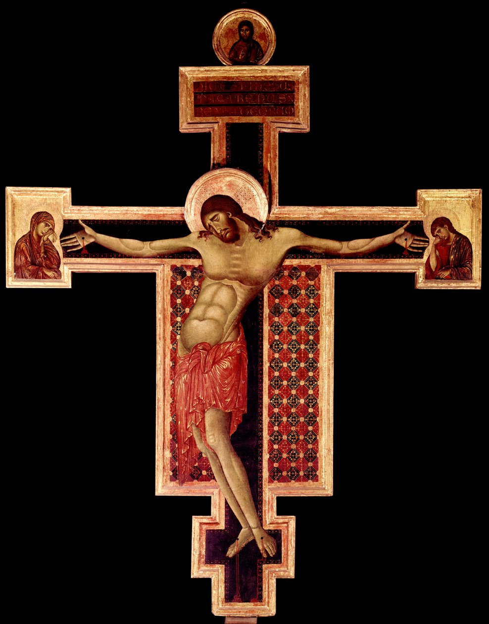 Kruzifix Detrempe auf Holz von Cimabue (Cenni di Pepo) (1272-1302) 1268-1271 Dim. 336x267 cm Arezzo, Chiesa di San Domenico von Cimabue