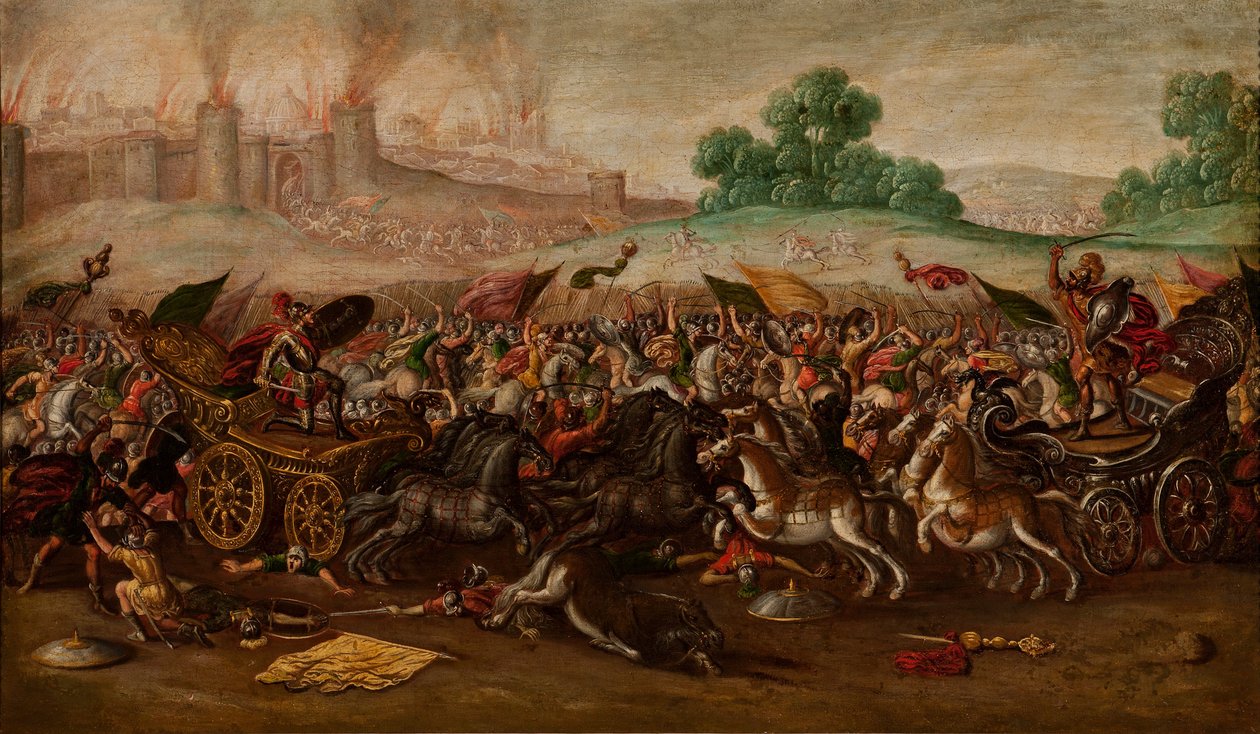 Die Verbrennung Jerusalems durch Nebukadnezars Armee von Circle of Juan de la Corte