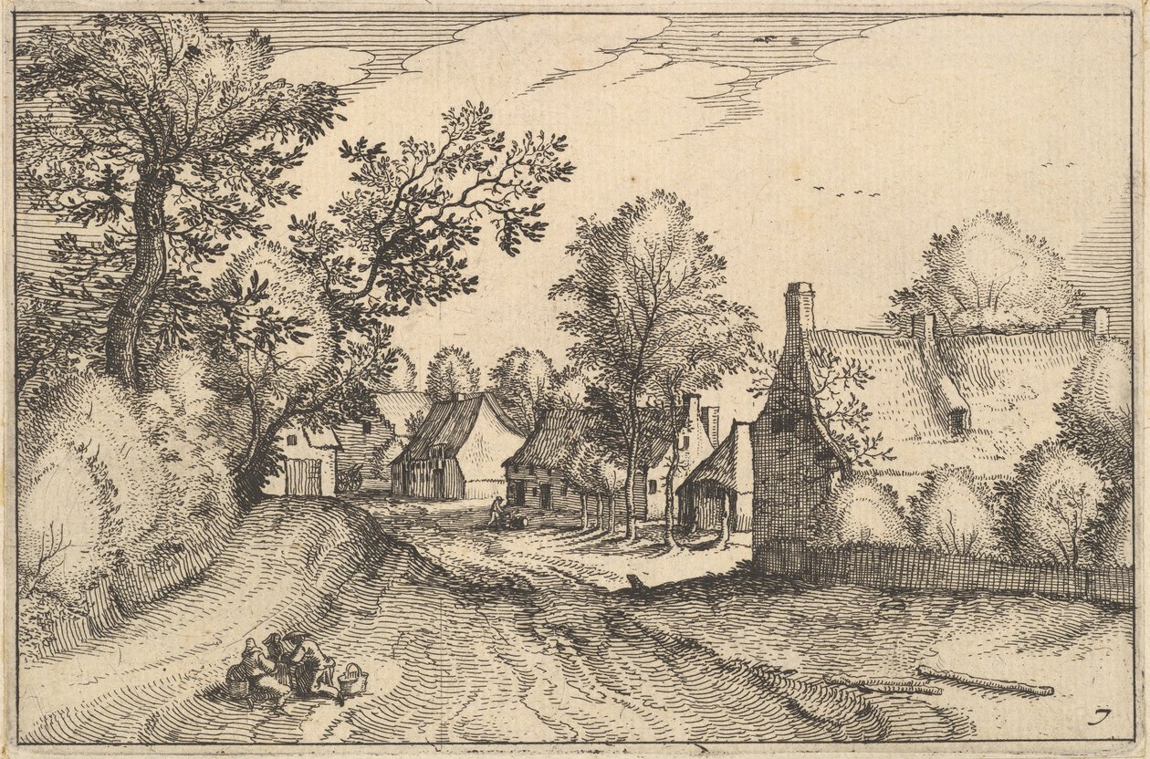 Ein Dorfweg von Claes Jansz Visscher
