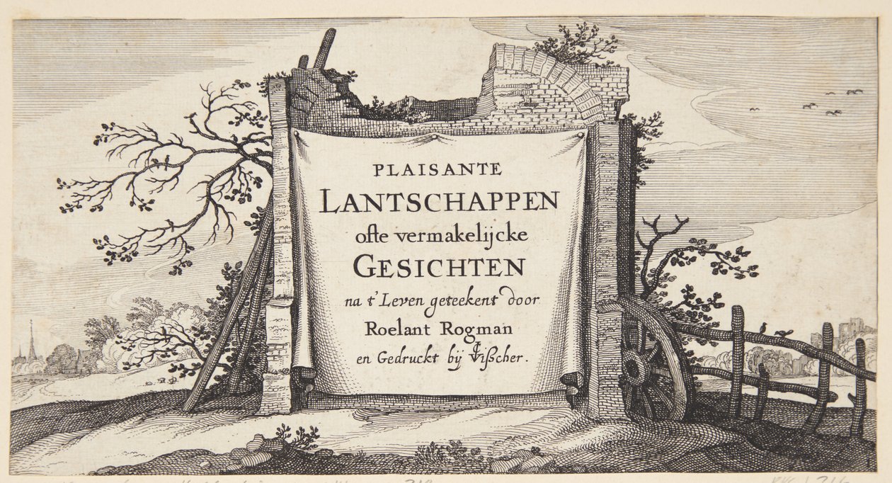 Titelblatt zu „Landschaften mit Dörfern nahe Amsterdam“ von Claes Jansz. Visscher