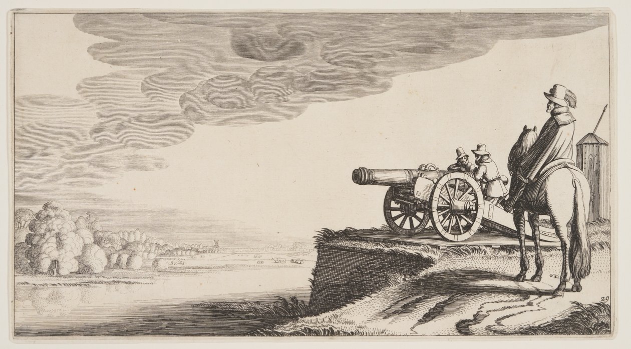 Wachturm an einem Fluss, aus Landschaften (Playsante Lantschappen) von Claes Jansz. Visscher II