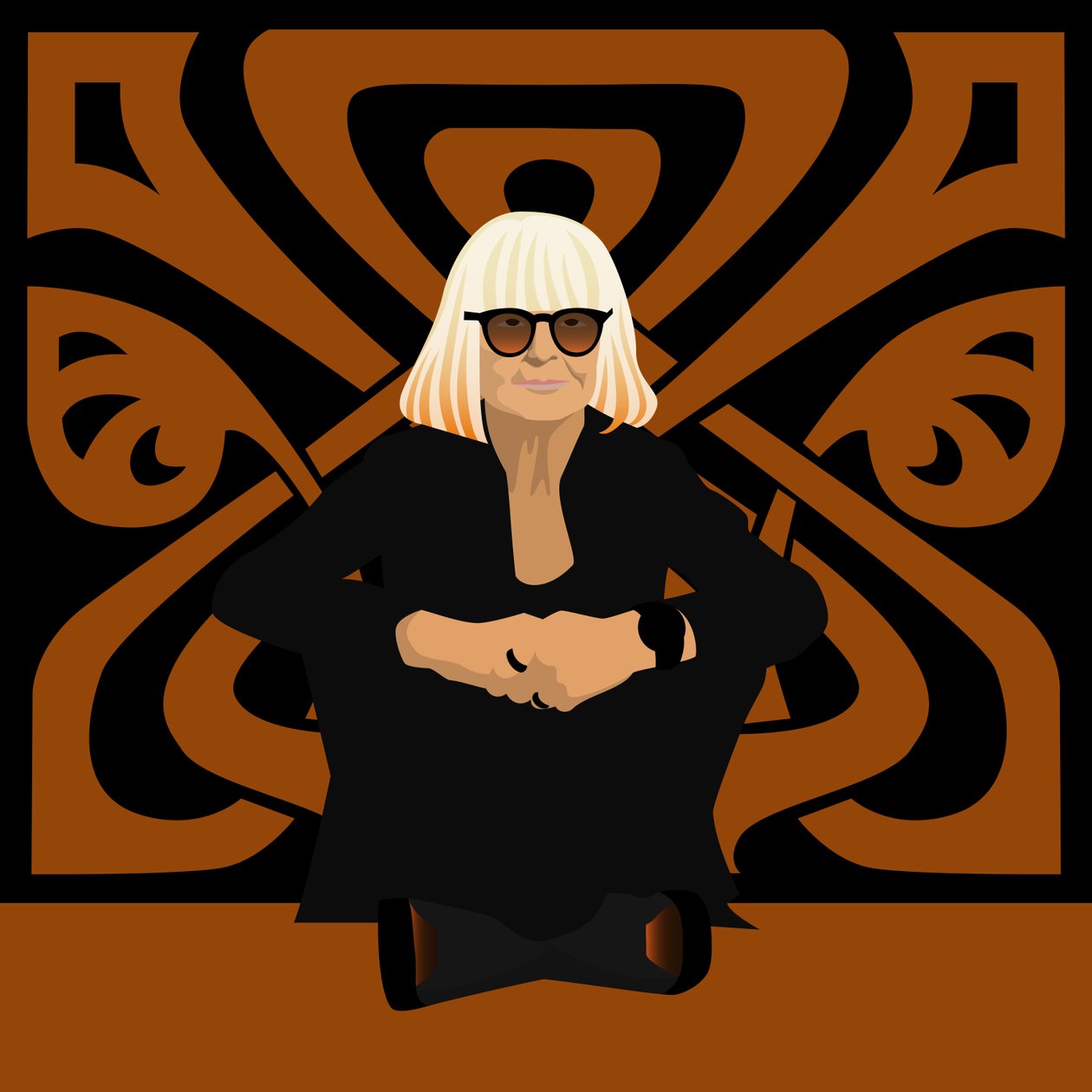 Porträt von Barbara Hulanicki, Modedesignerin, Gründerin von Biba, Innenarchitektin und Illustratorin von Claire Huntley