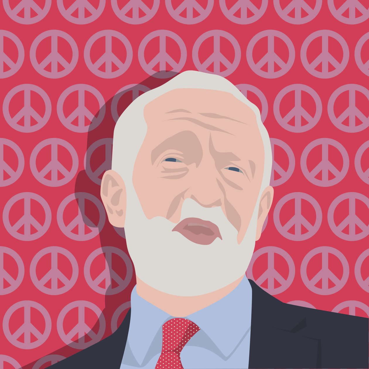 Porträt von Jeremy Corbyn von Claire Huntley