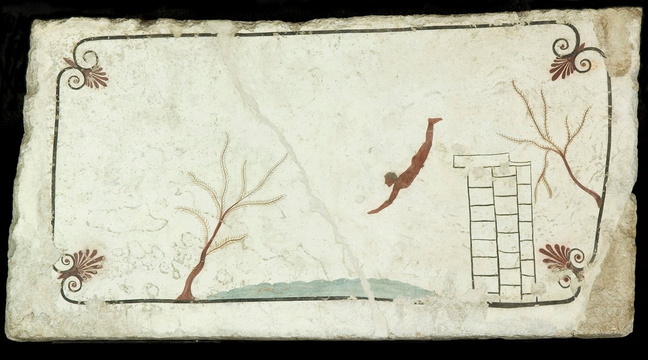 Der Taucher. Grab des Tauchers Tomba del Tuffatore, ca. 470 v. Chr. von Classical Antiquities