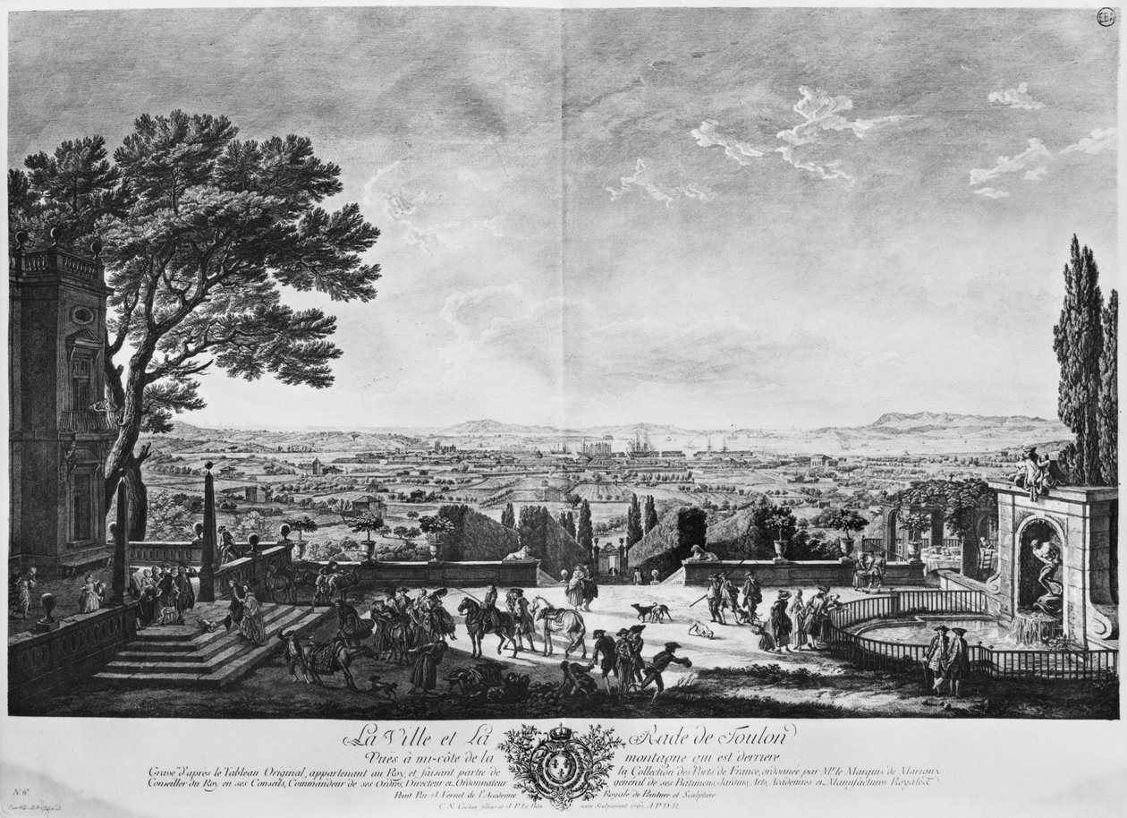 Stadt und Hafen von Toulon, gesehen vom Berg, Serie 