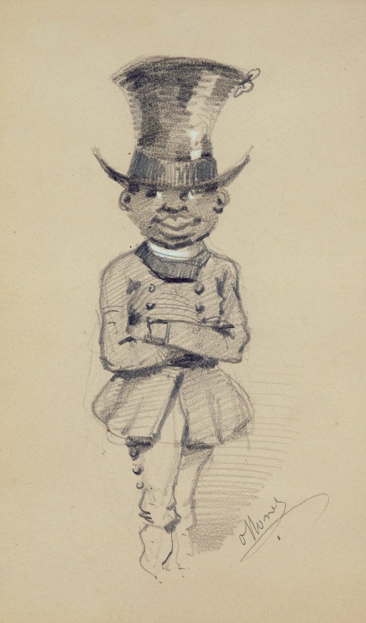 Bräutigam mit Zylinder, 1857 von Claude Monet