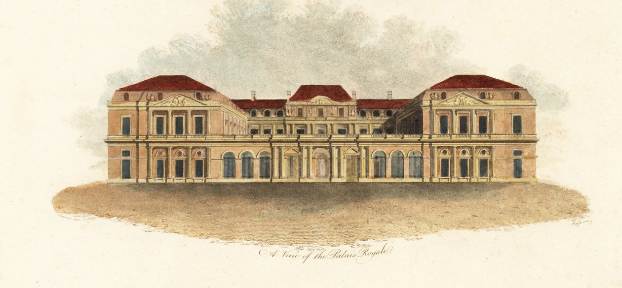 Ansicht des Palais-Royal, Paris von Claude Aubriet
