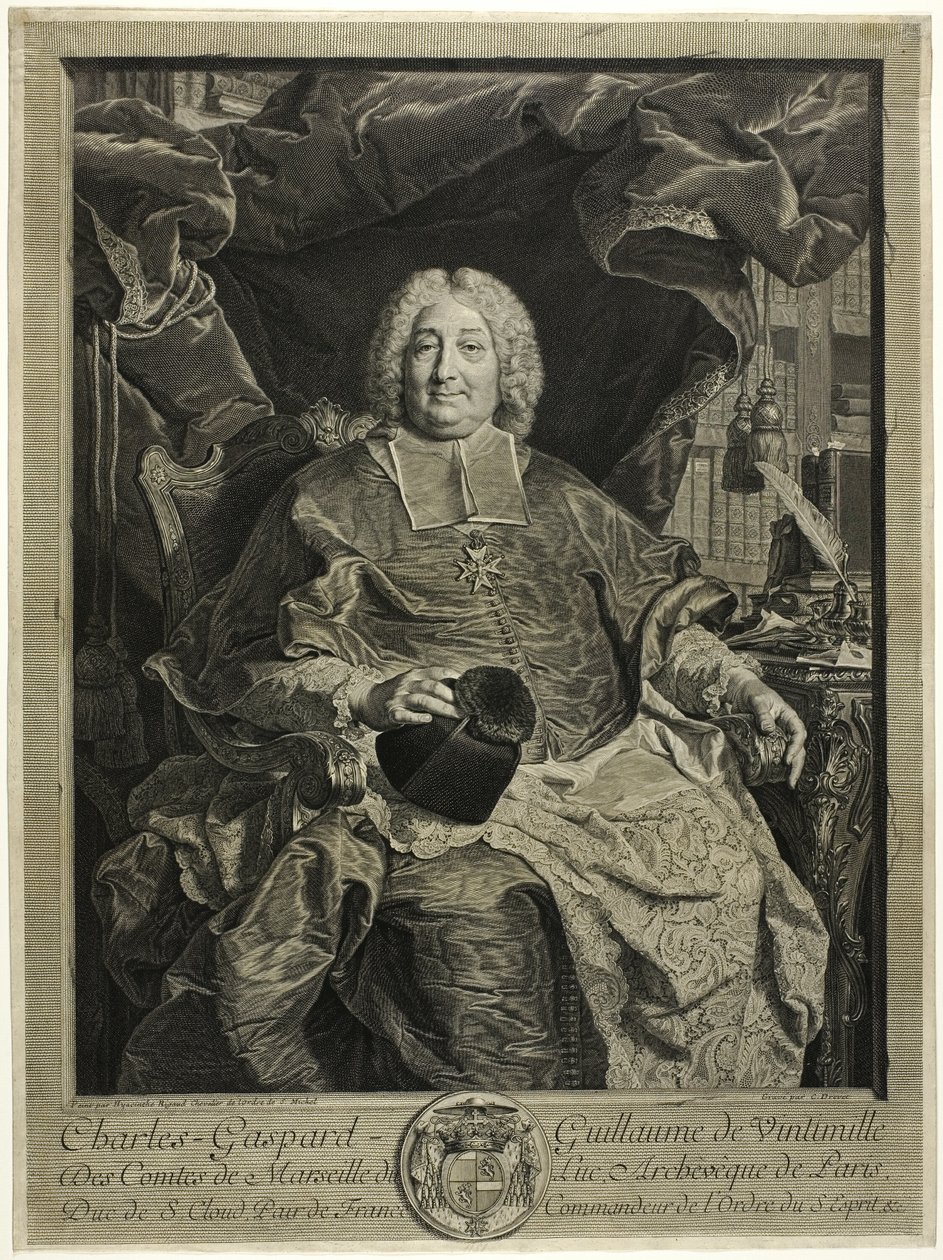 Porträt von Charles-Gaspard-Guillaume de Vintimille, Erzbischof von Paris von Claude Drevet