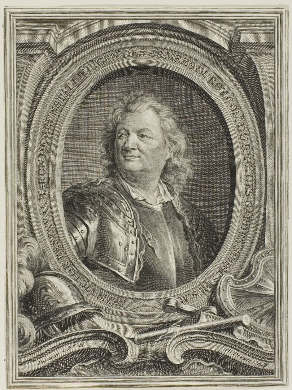 Porträt von Jean-Victor, Baron de Besenval von Claude Drevet