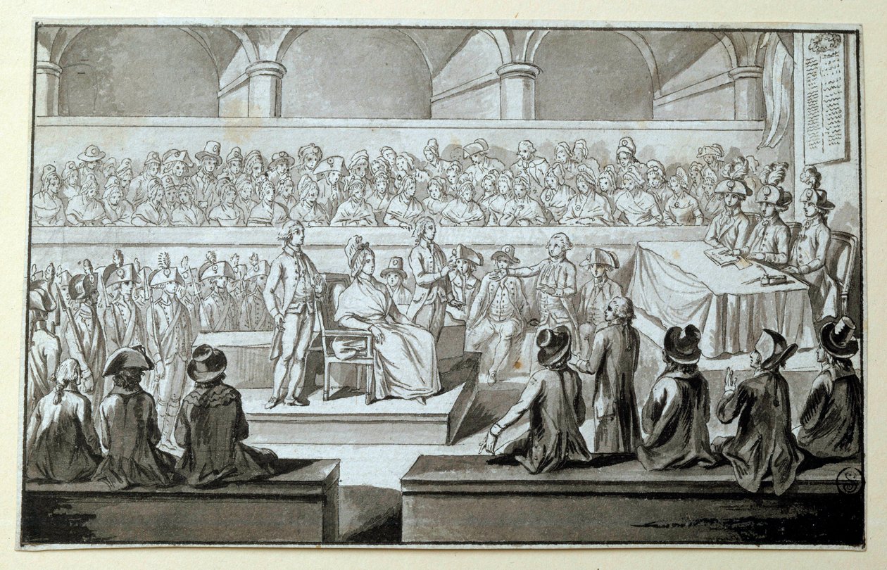 Königin von Frankreich Marie Antoinette vor dem Revolutionstribunal: Tage des 14., 15., 16. Oktober 1793 von Claude Francois Chauveau Lagarde