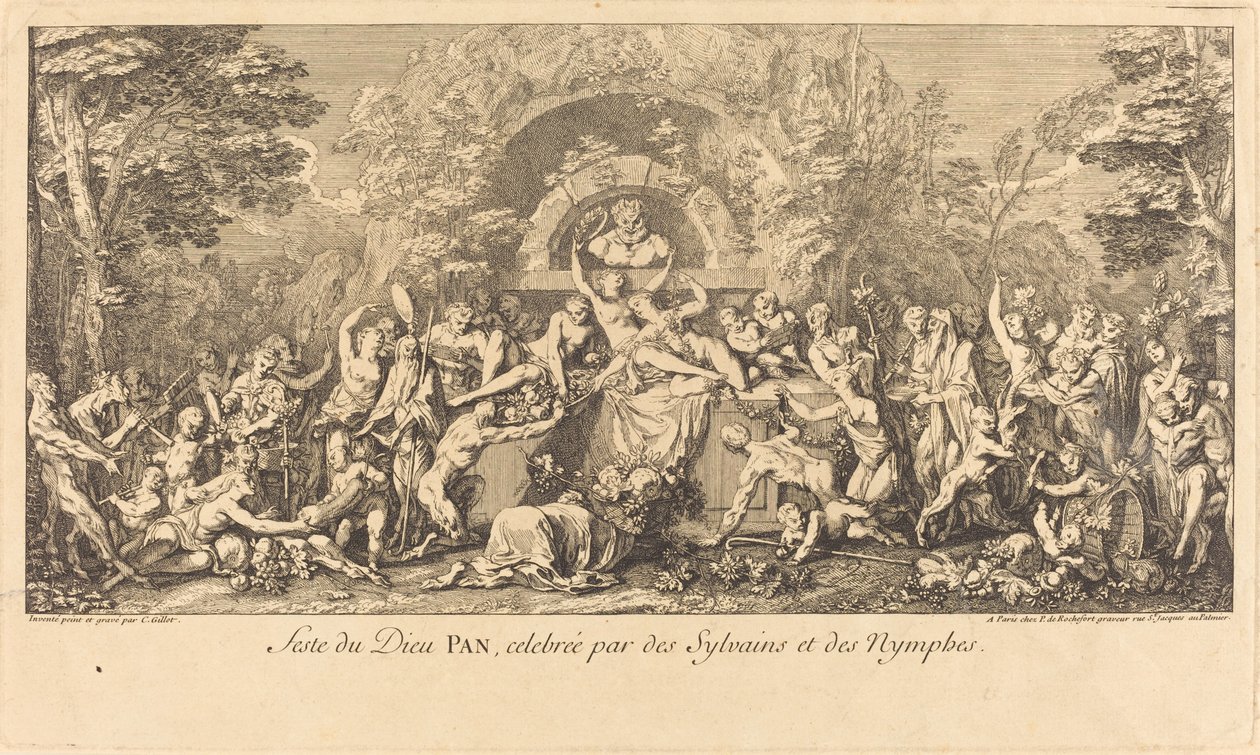 Fest des Gottes Pan, gefeiert von Sylvanen und Nymphen von Claude Gillot