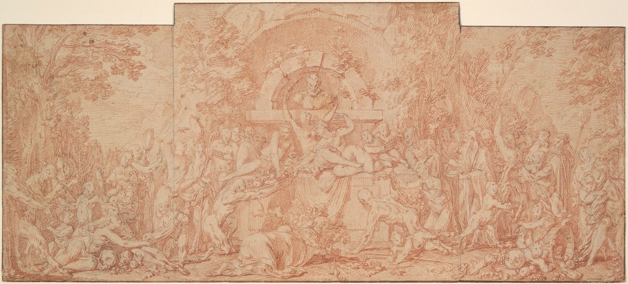 Studie für das Fest des Gottes Pan (La Fete du Dieu Pan) von Claude Gillot