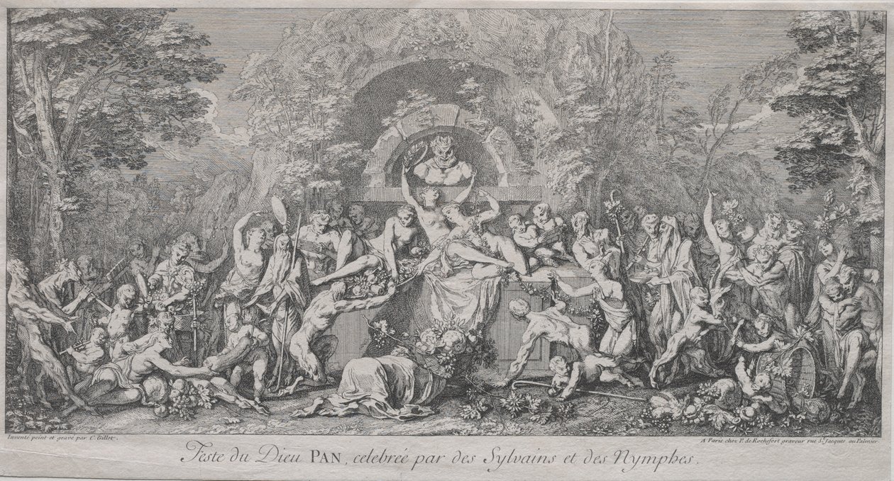 Die vier Feste: Fest des Gottes Pan von Claude Gillot