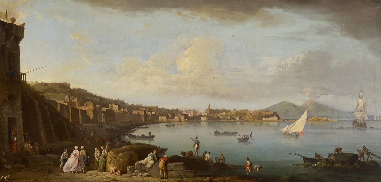Neapel, Blick auf die Bucht von Süden, ca. 1742 von Claude Joseph Vernet