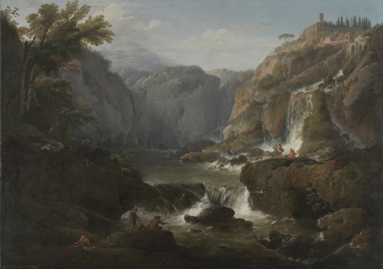 Die Wasserfälle von Tivoli, 1737 von Claude Joseph Vernet