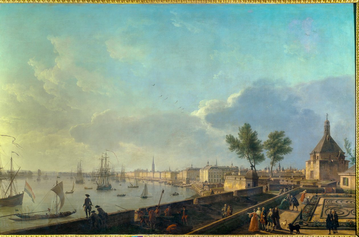 Der Hafen von Bordeaux mit den Stadtmauern. Gemälde von Joseph Vernet (1714-1789) 18. Jahrhundert. Paris, Marine Museum von Claude Joseph Vernet