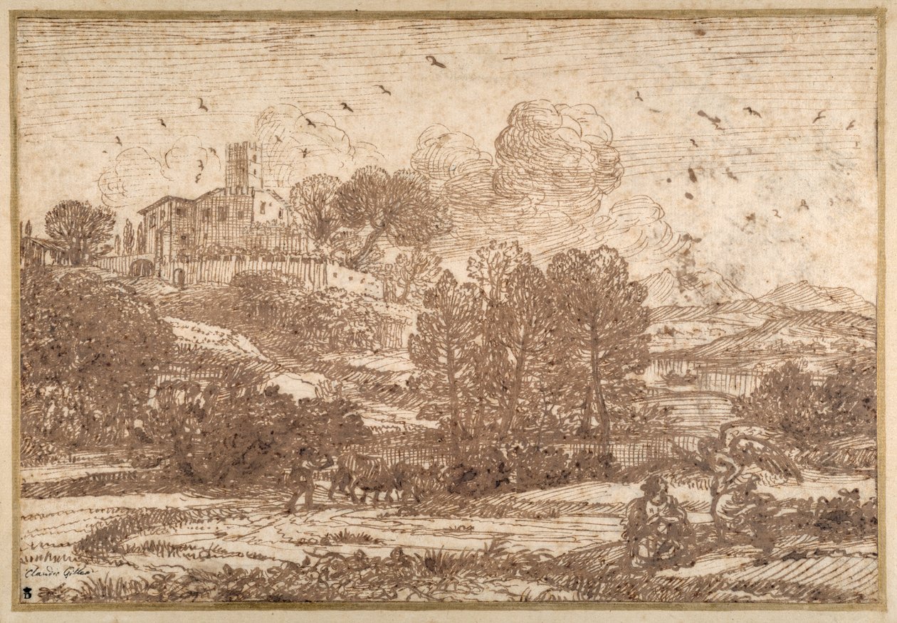 Hagar und der Engel von Claude Lorrain