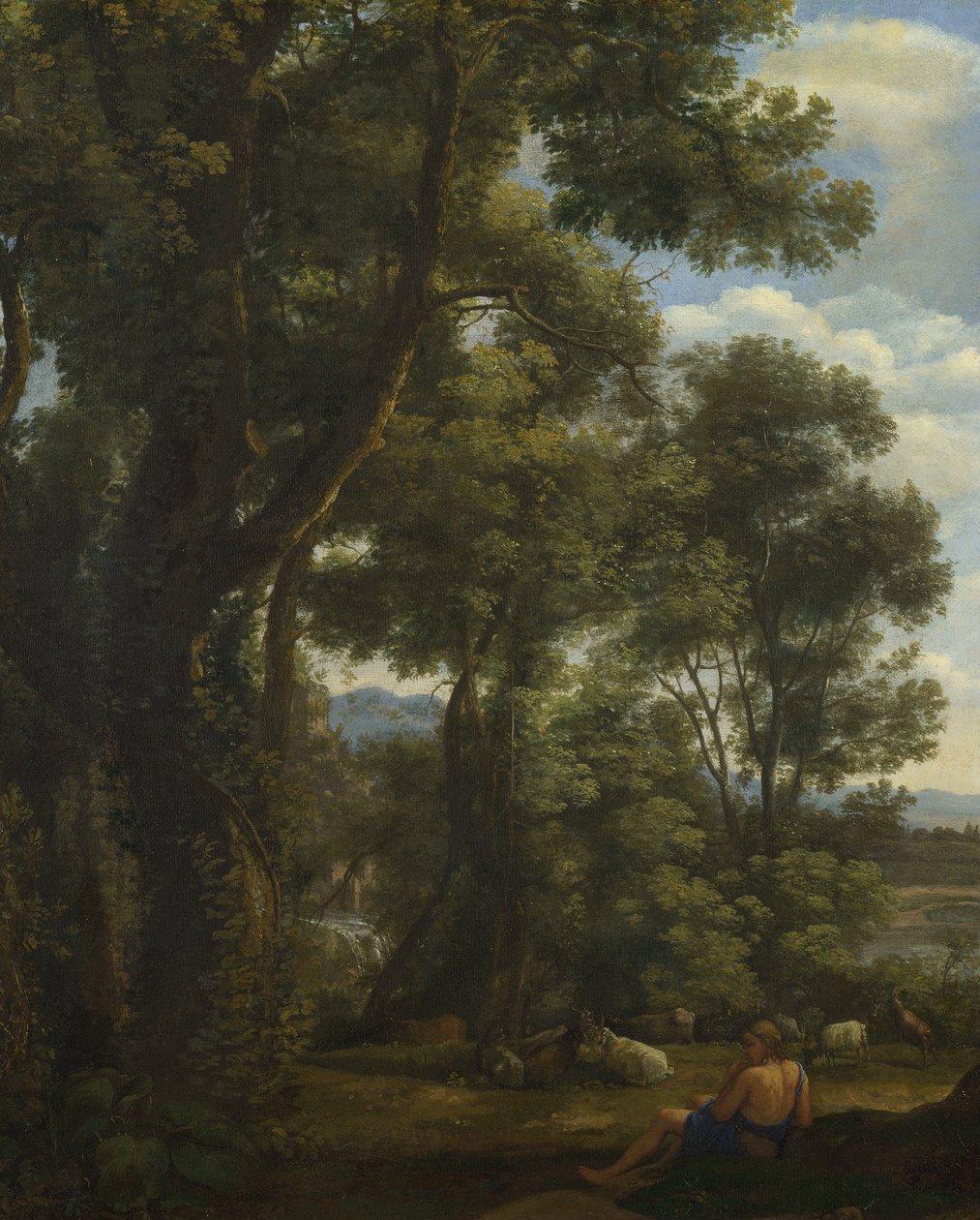 Landschaft mit einem Ziegenhirten und Ziegen von Claude Lorrain