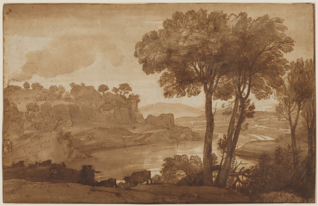 Ansicht der Acqua Acetosa, ca. 1645 von Claude Lorrain