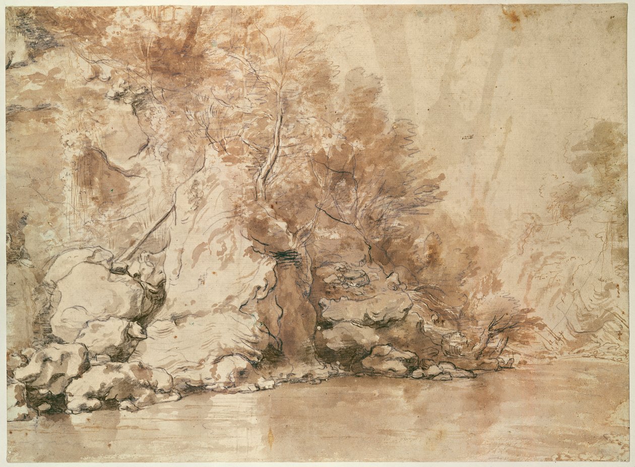 Studie für eine Landschaft von Claude Lorrain