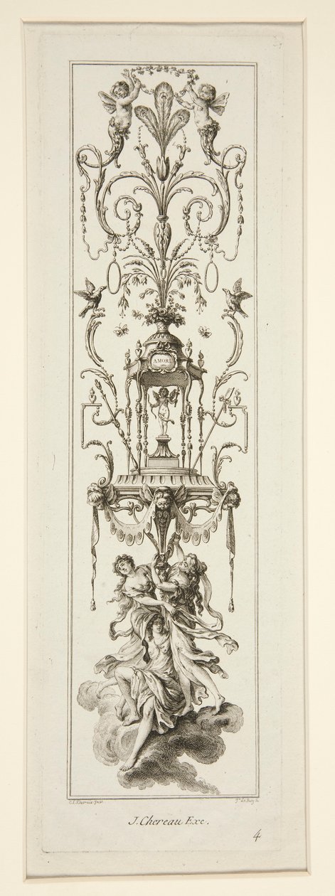 Titelseite und drei Blätter aus Cahier d von Claude Louis Desrais