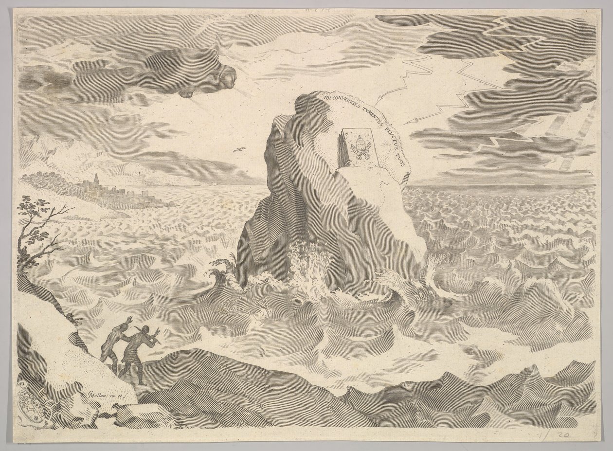 Allegorie gegen die pelagianische Häresie von Claude Mellan
