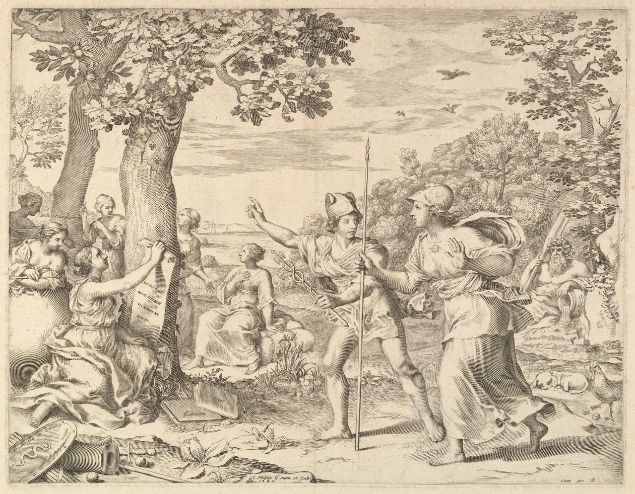 Allegorie auf die gute Regierung in Frankreich, 1685 von Claude Mellan