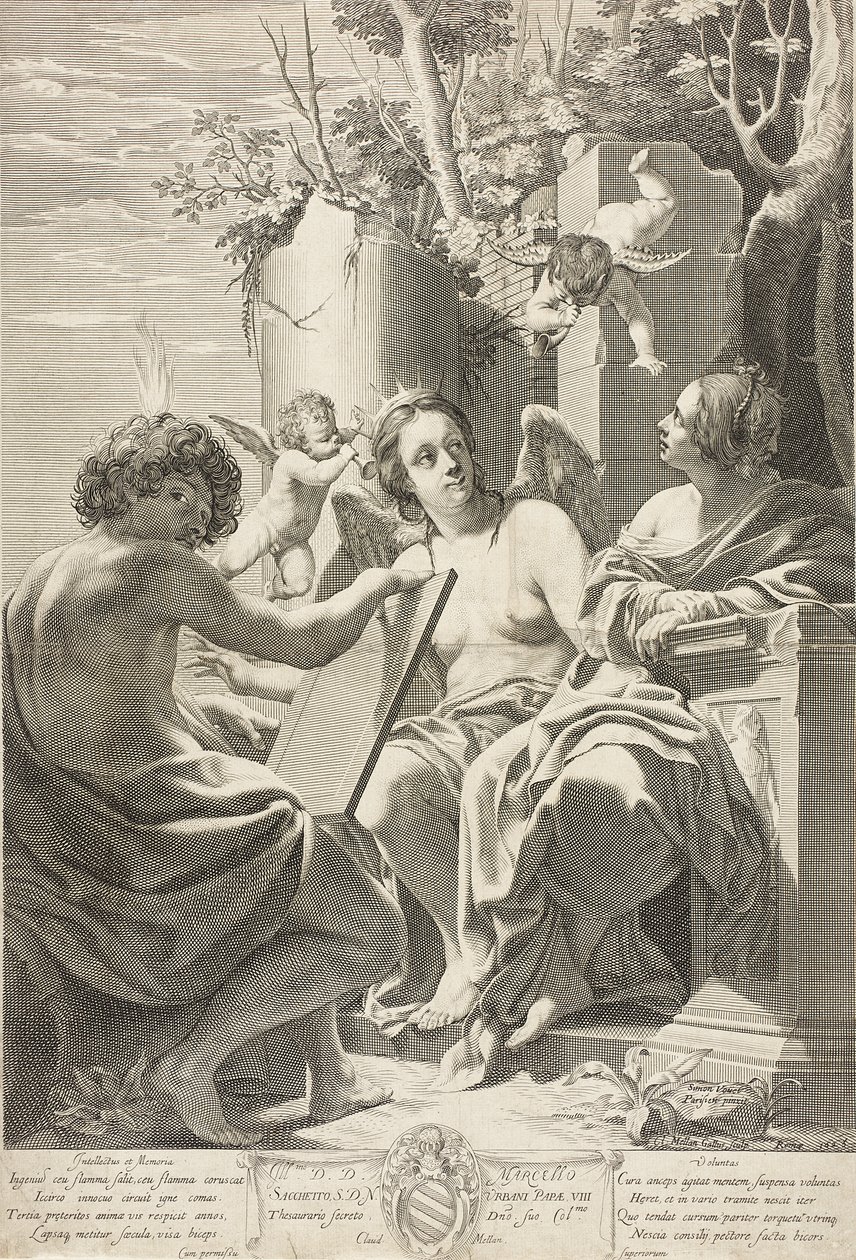 Allegorie über die Fähigkeiten der Seele von Claude Mellan