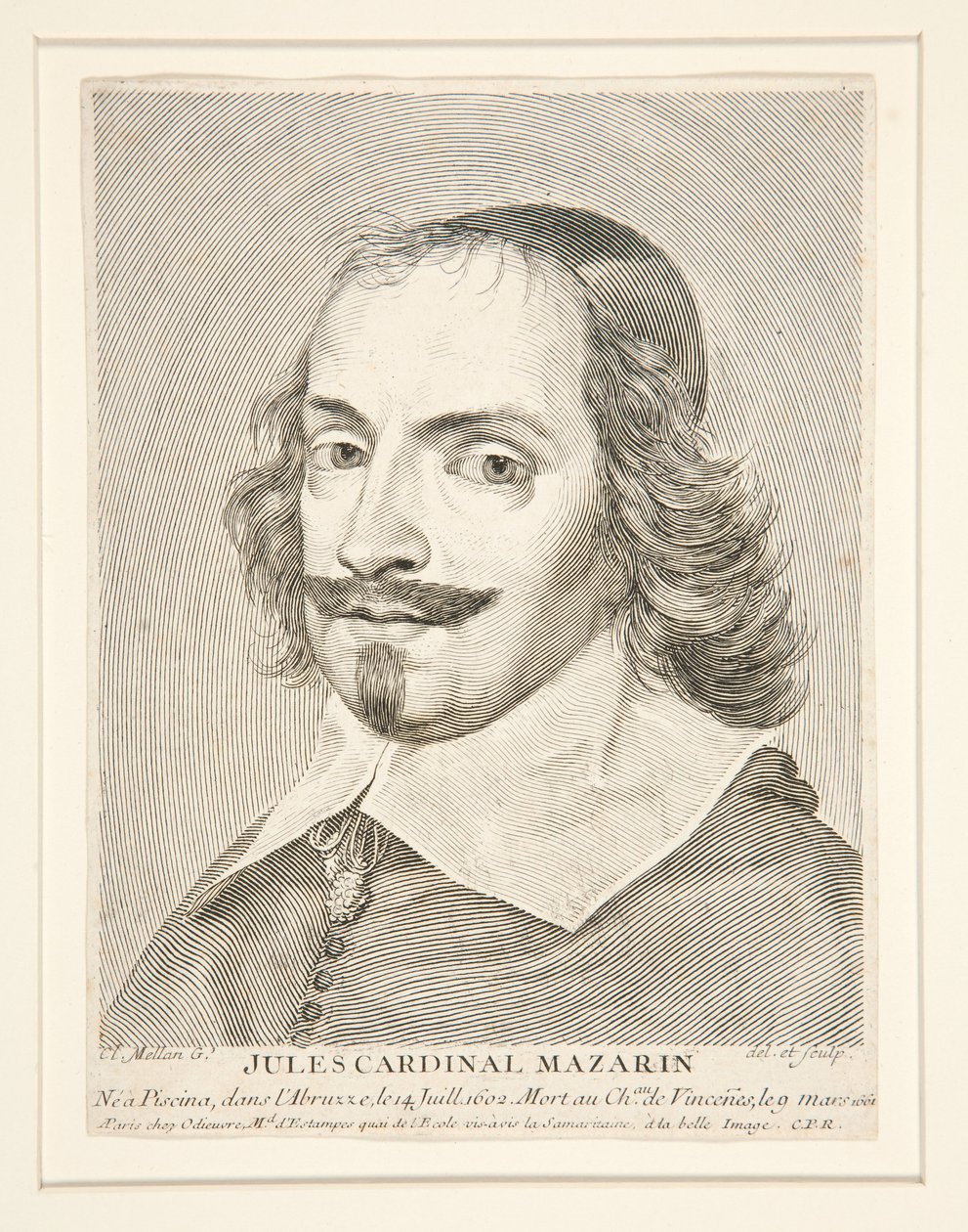 Kardinal Jules Mazarin (1602-1661) von Claude Mellan