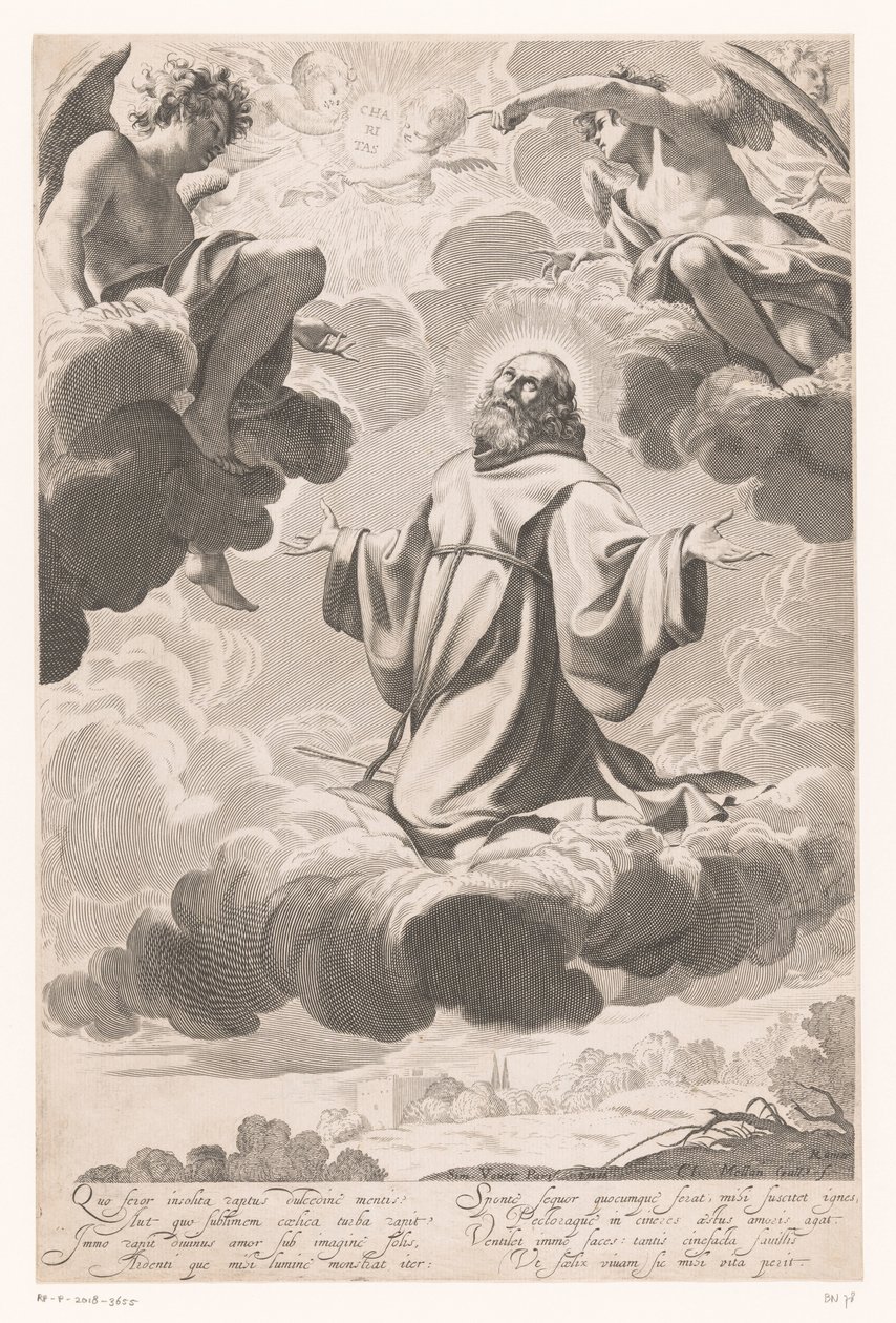 Heiliger Franziskus von Paola in Ekstase von Claude Mellan