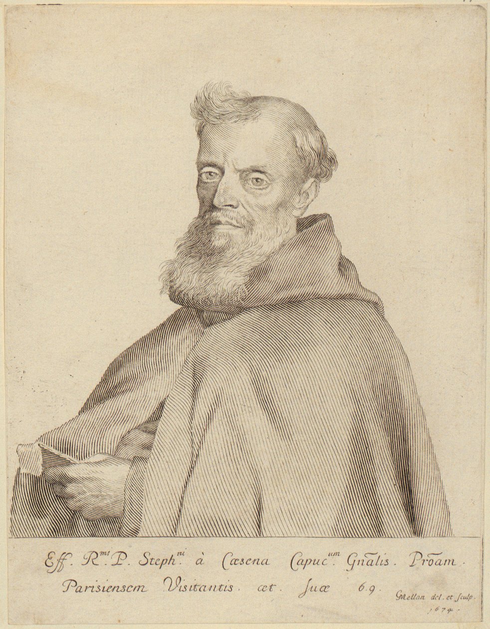 Porträt von Étienne da Cesena von Claude Mellan