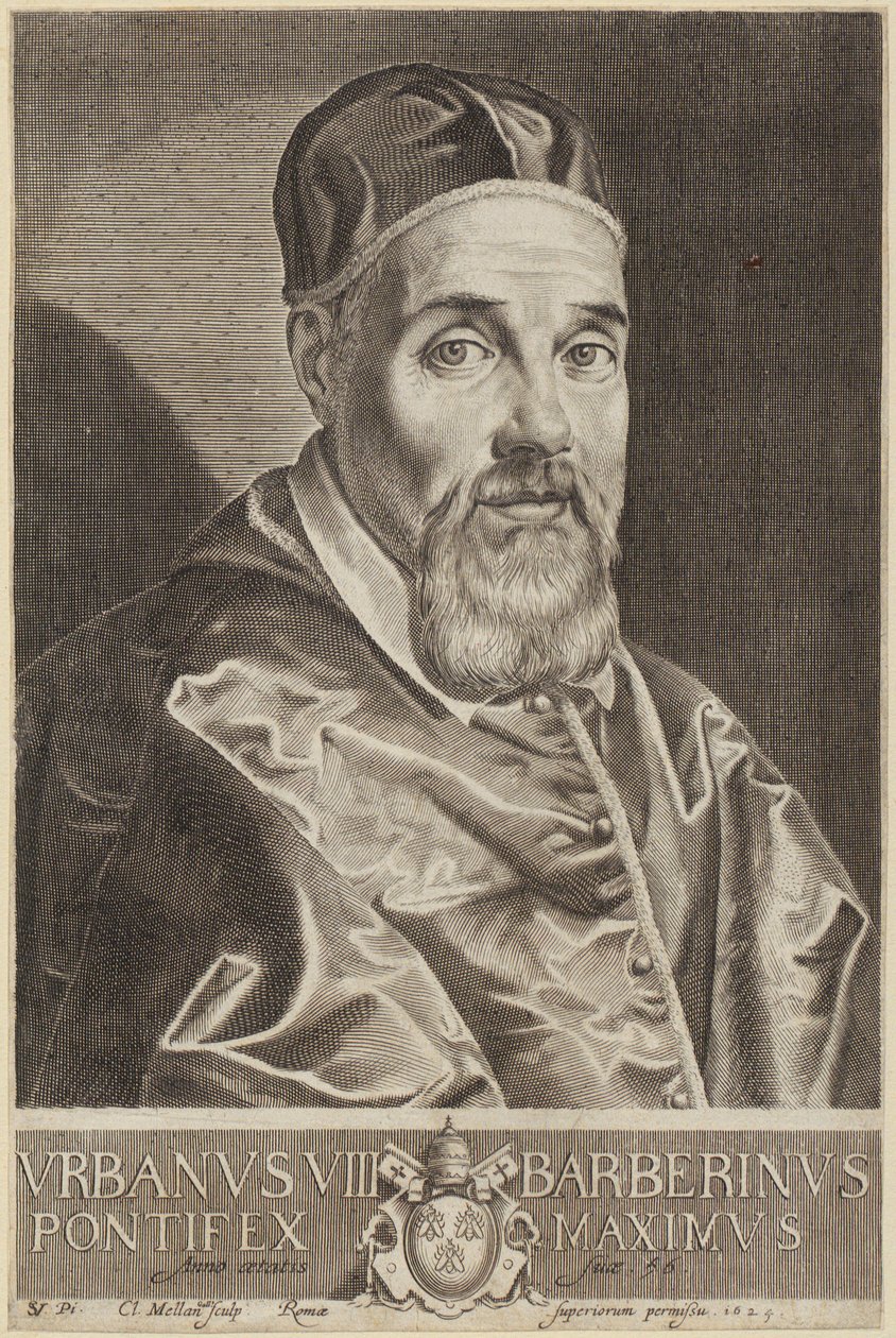 Porträt von Papst Urban VIII. von Claude Mellan