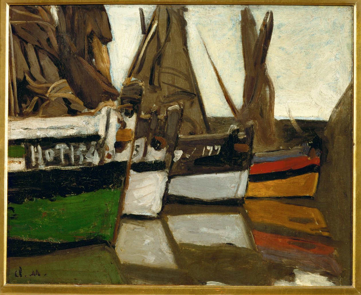 Fischerboote, Honfleur von Claude Monet