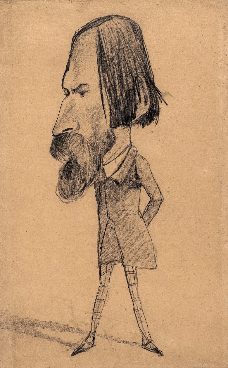 Karikatur von Auguste Vacquerie, ca. 1859 von Claude Monet