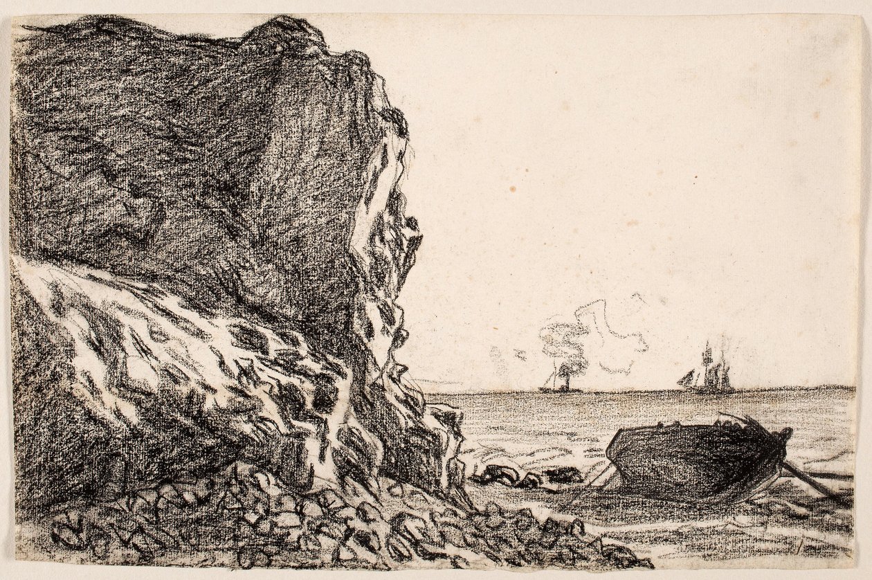 Klippen und Meer, Sainte-Adresse, ca. 1864 von Claude Monet