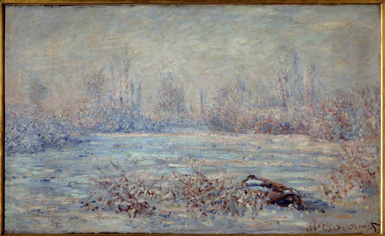 Frost in der Nähe von Vetheuil im Jahr 1880. Gemälde von Claude Monet von Claude Monet