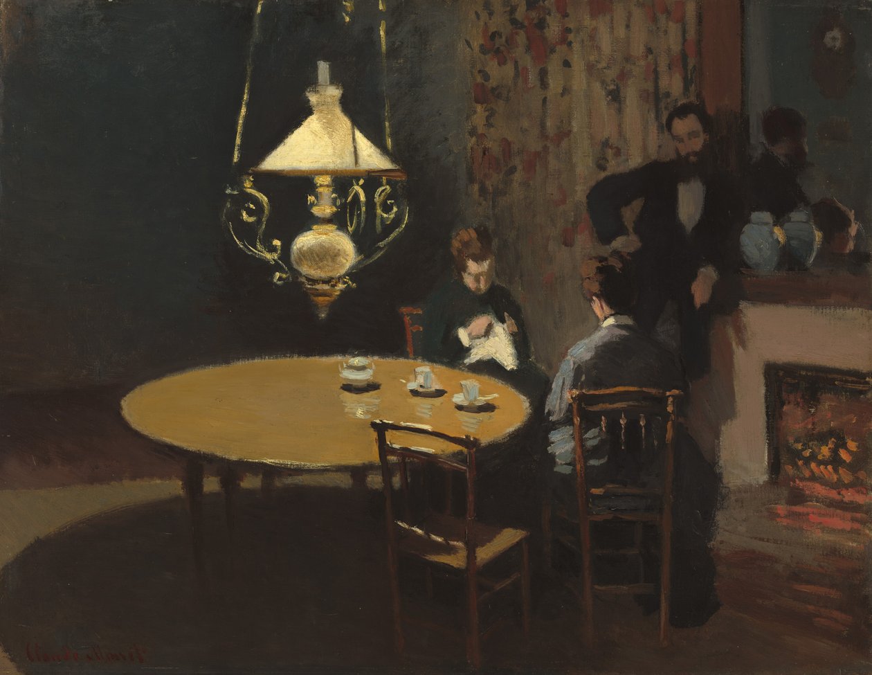 Innenraum, nach dem Abendessen von Claude Monet