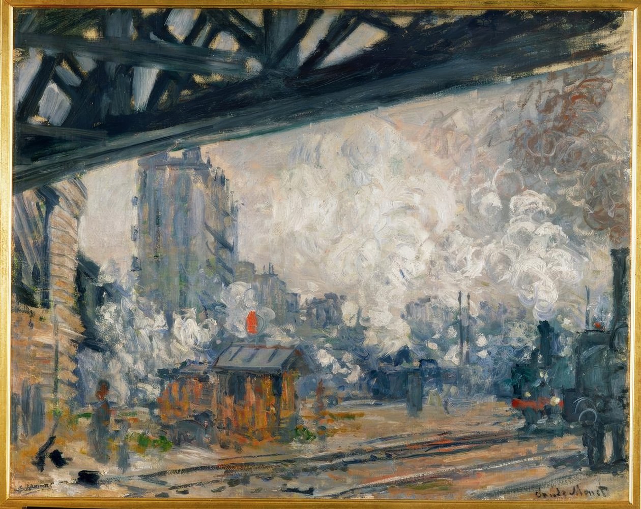 Der Bahnhof Saint-Lazare, Außenansicht von Claude Monet