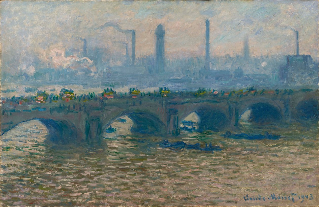 Die Waterloo-Brücke, graues Wetter, 1903 von Claude Monet
