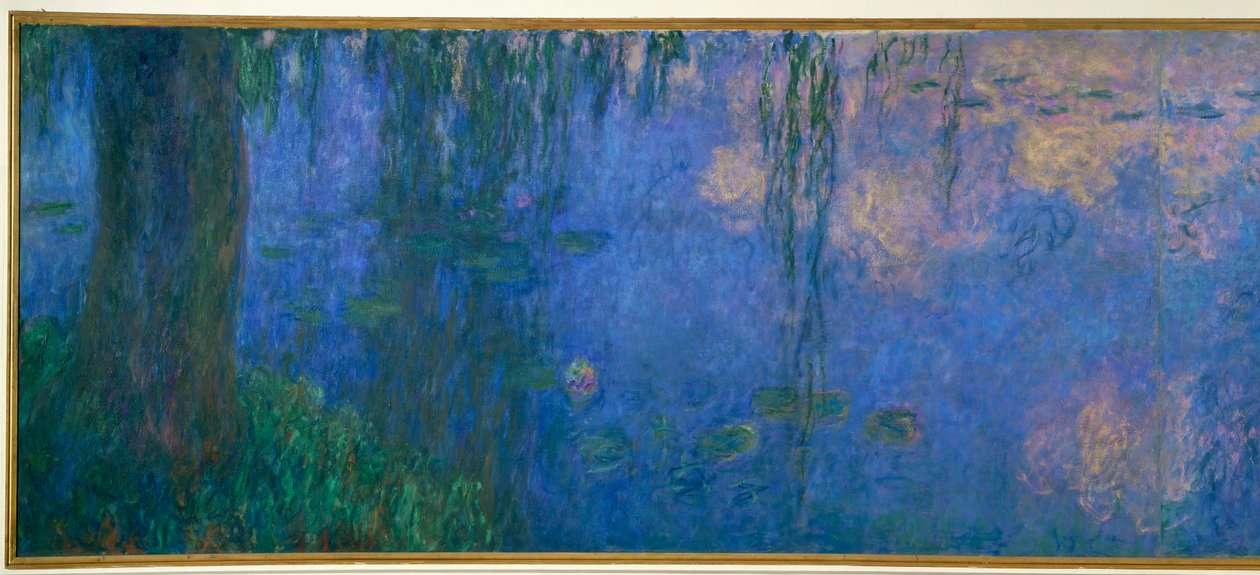Die Seerosen: Der Morgen bei den Weiden von Claude Monet