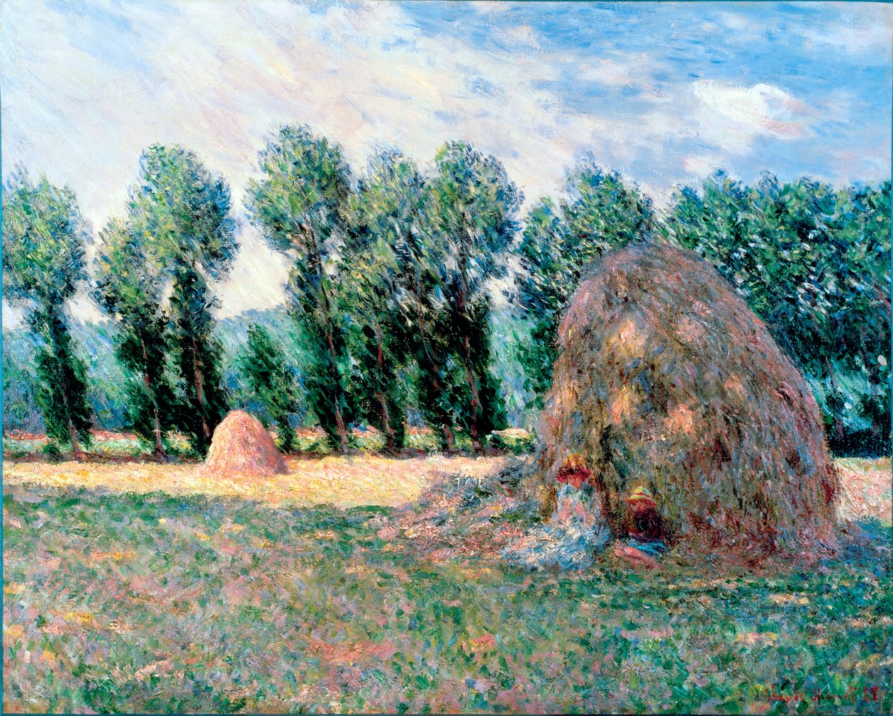 Die Heuhaufen von Claude Monet