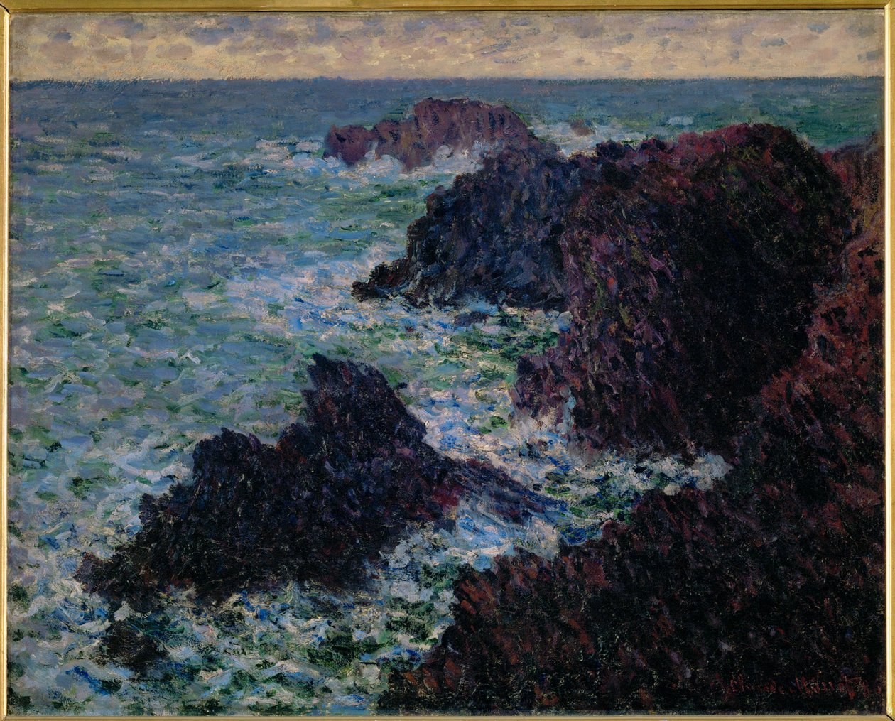 Die Felsen von Belle-Ile, die wilde Küste von Claude Monet