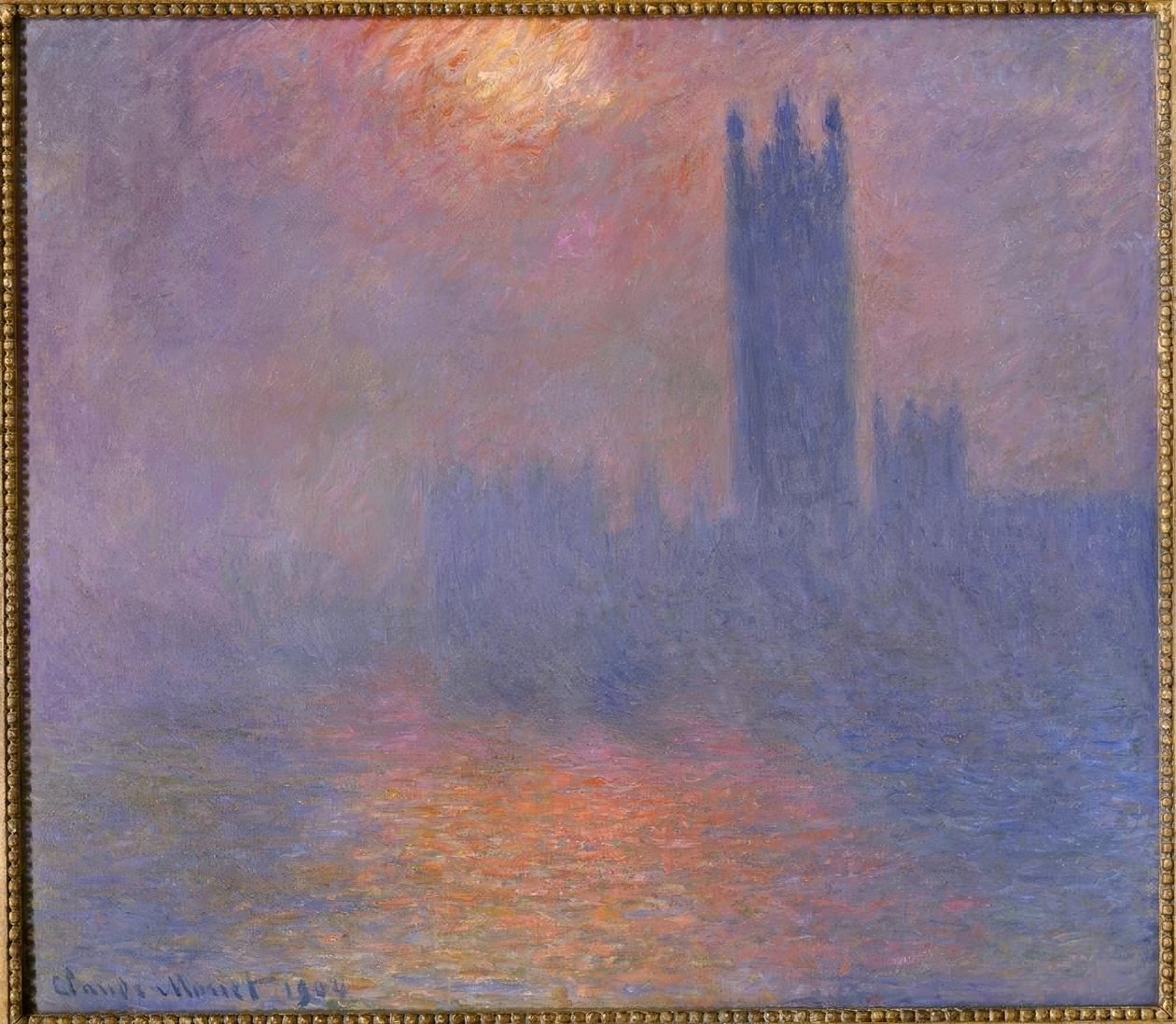 London, Das Parlament, Sonnenstrahl im Nebel von Claude Monet