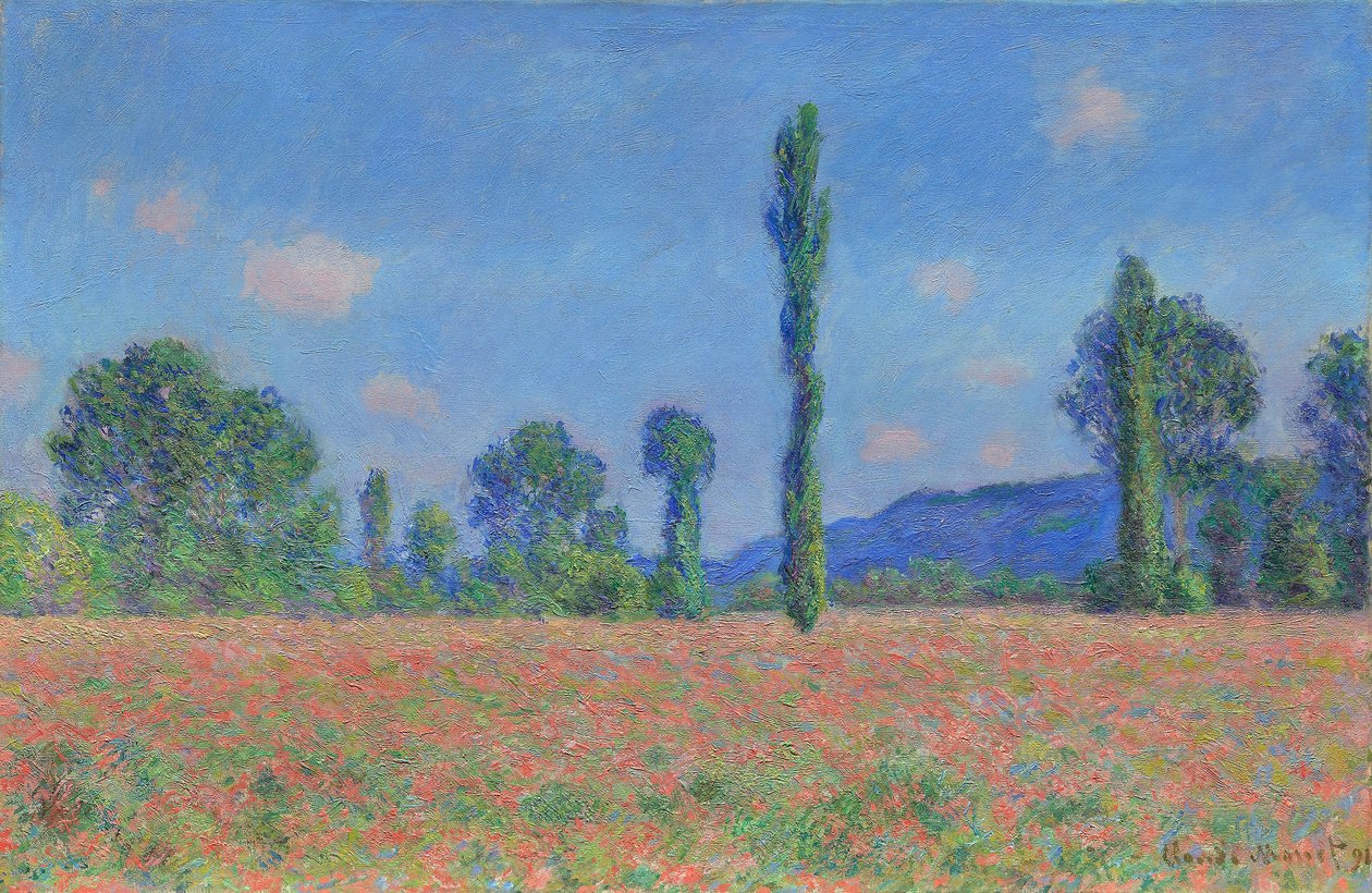 Mohnfeld (Giverny) von Claude Monet