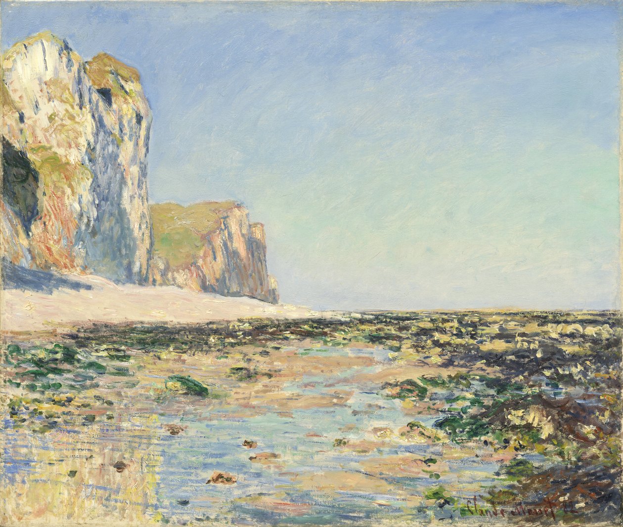 Küste und Klippen von Pourville am Morgen von Claude Monet
