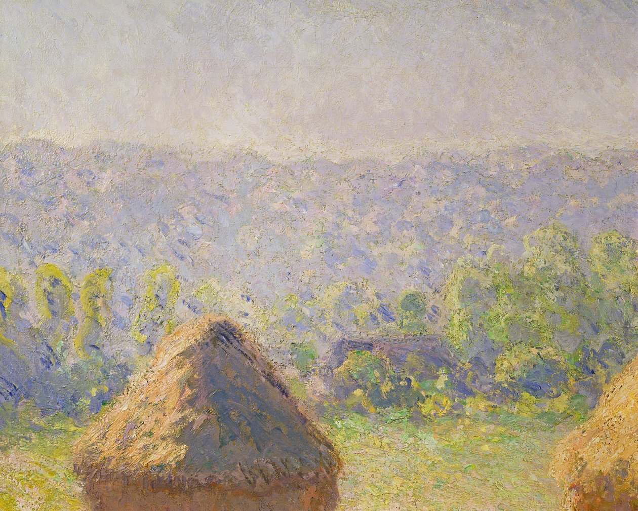 Die Heuhaufen oder Das Ende des Sommers (Detail) von Claude Monet