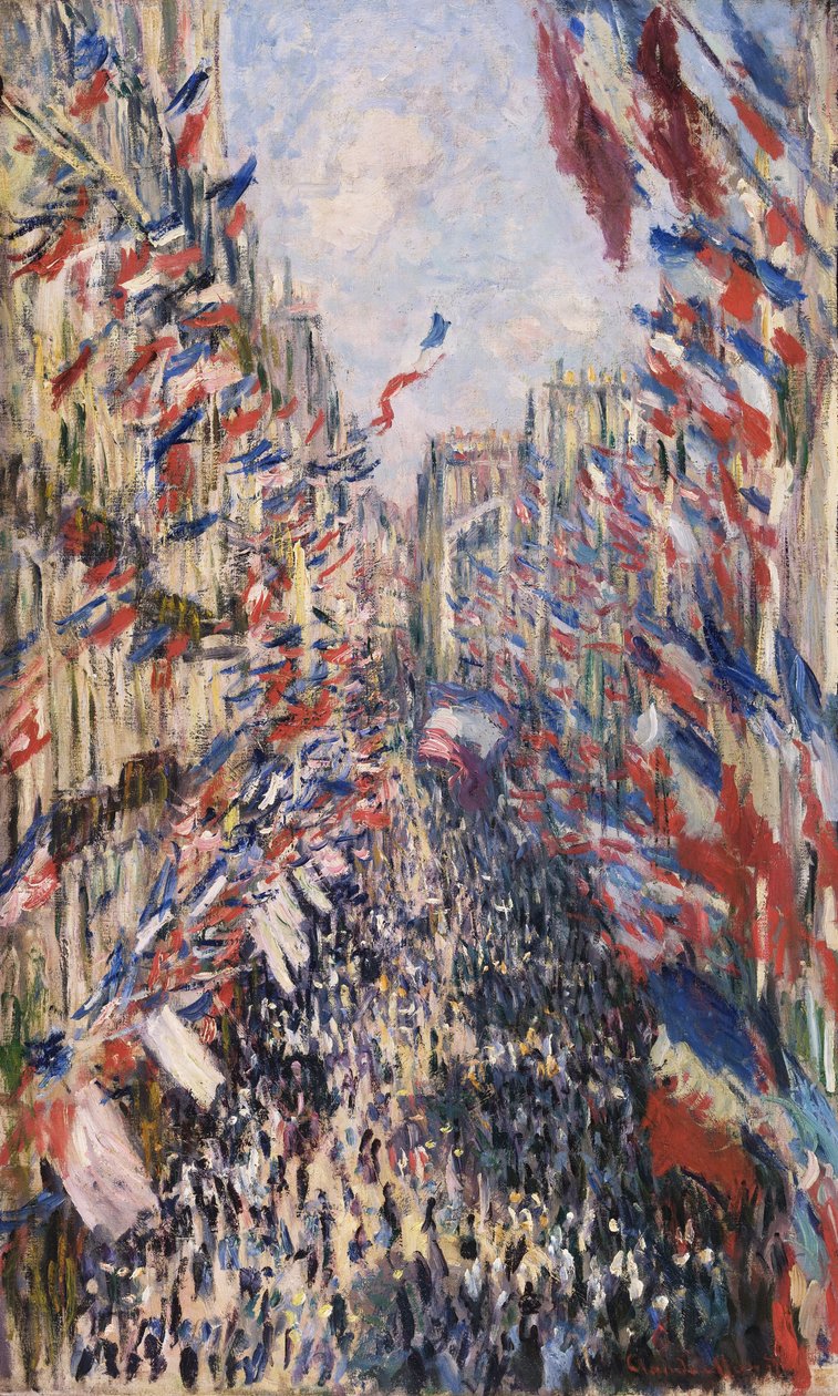 Die Rue Montorgueil in Paris von Claude Monet